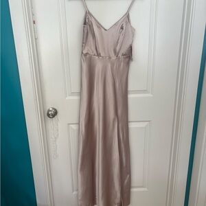 SALE! 🔥NWT- Birdy Grey- rose gold/beige Satin Slip gown, XS